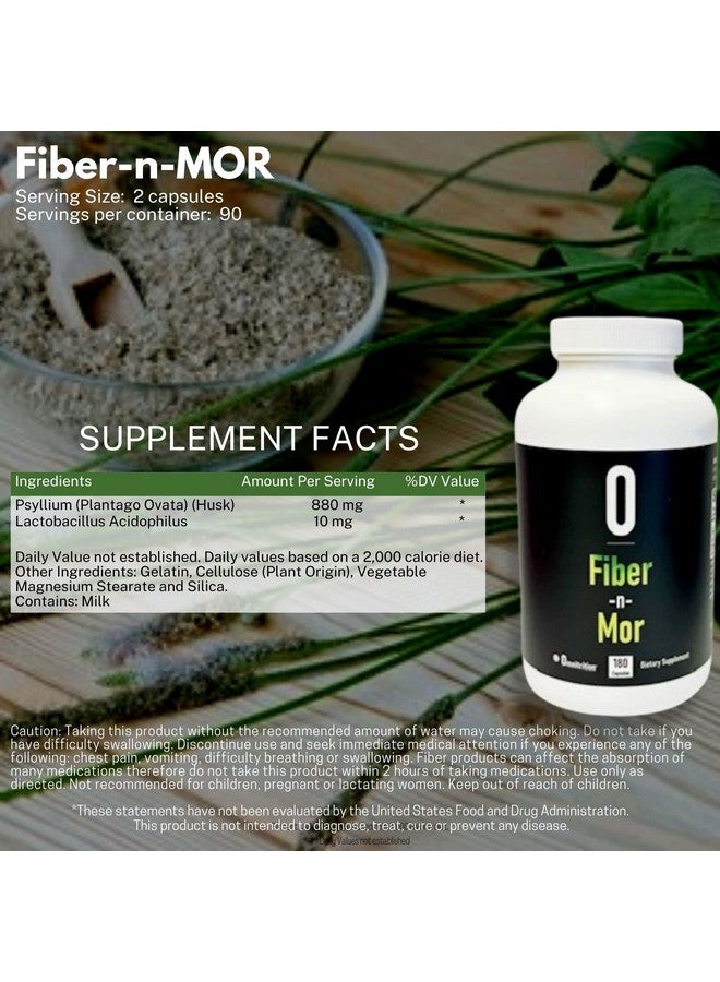 Omnitrition Fiber N Mor Digestive Supplement With Psyllium By Omnitrition 180 Capsules - Image 5