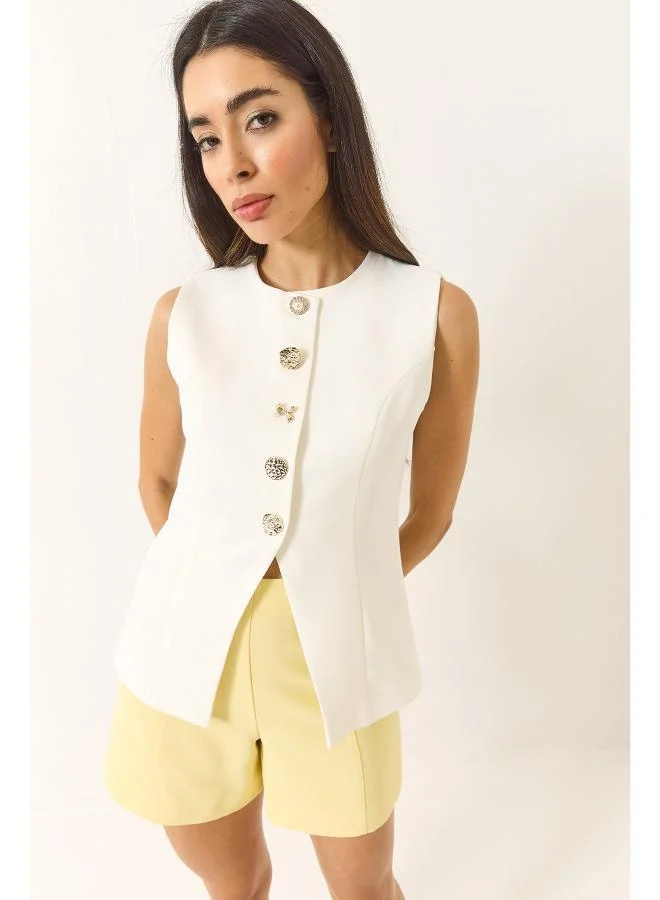 Ginger Button Up Vest