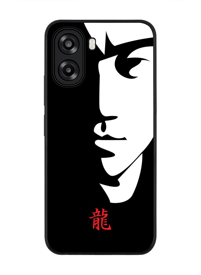 Stylizedd For Oppo A6t 5G / A6t 4G Case,Slim fit Camera Protection, Shockproof Thin Phone cover  - Tibute - Bruce Lee (Black) - Image 1