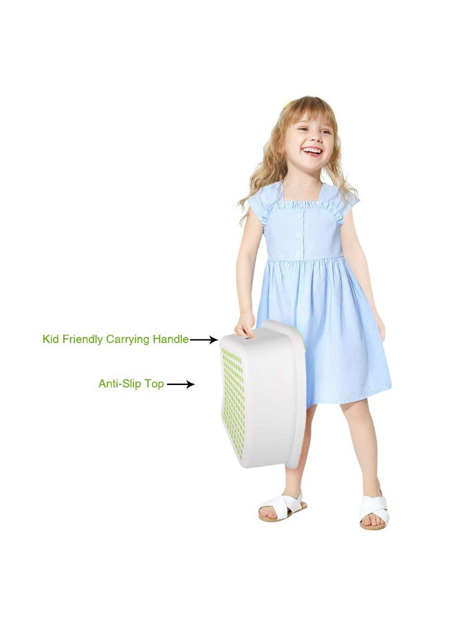 Kawkab Step Stool for Kids, Toddlers Stool for Potty Training, Bathroom, Kitchen, Bedroom, Toy Room and Living Room. Toilet Stools with Soft Anti-Slip Grips for Safety, Stackable (Green) - Image 4