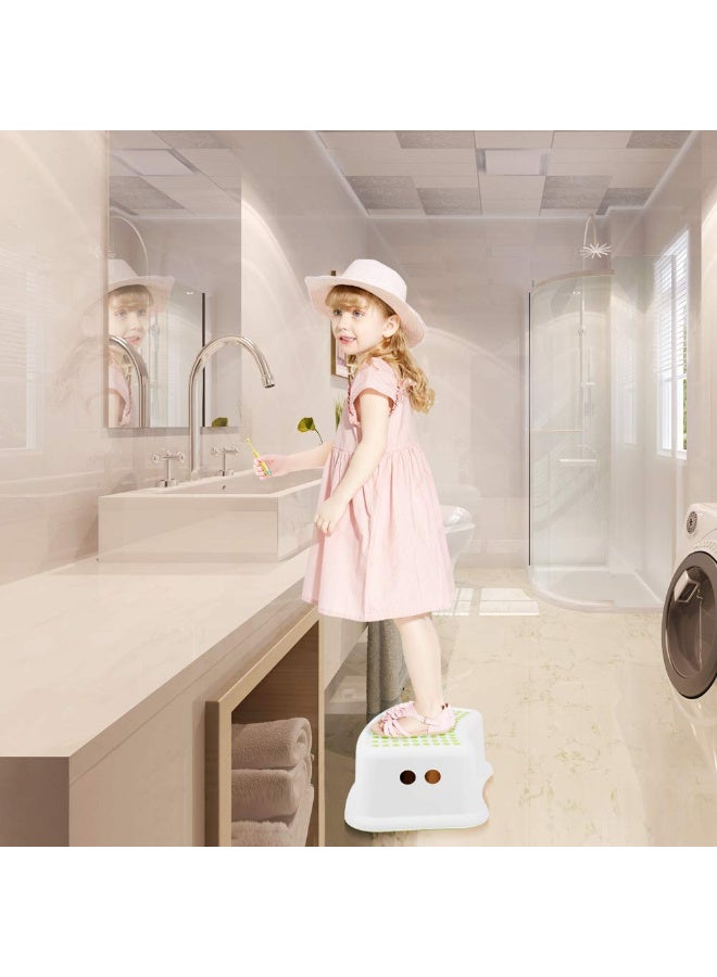 Kawkab Step Stool for Kids, Toddlers Stool for Potty Training, Bathroom, Kitchen, Bedroom, Toy Room and Living Room. Toilet Stools with Soft Anti-Slip Grips for Safety, Stackable (Green) - Image 5