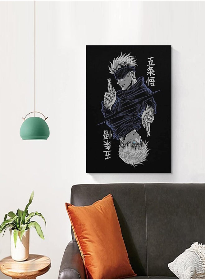 رات سو لوحة قماشية أنمي جوجوتسو غوجو ساتورو بوستر ديكور حائط تزيين الغرف 30x40 سم  - Image 4