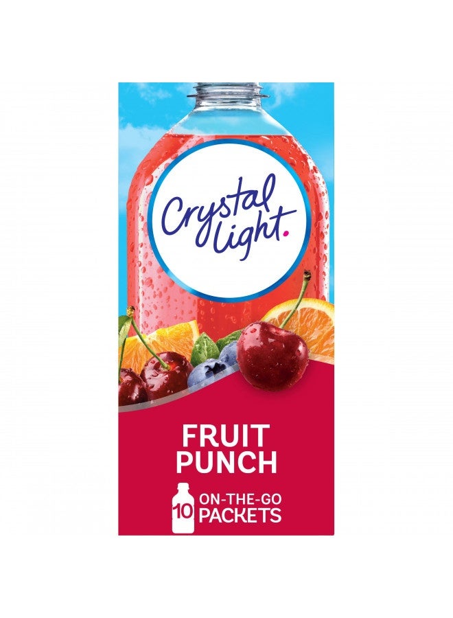 Crystal Light Sugar-Free Fruit Punch On-The-Go Powdered Drink Mix 10 Count - Image 1