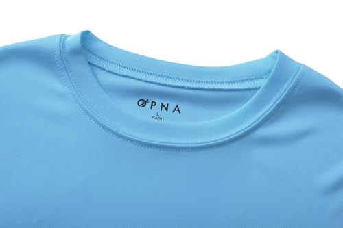 Opna Youth Boys Dri Fit Athletic T Shirts for Boys & Girls Sports Undershirt – Youth & Teen Sizes CAROBLU-L Light Blue - Image 5