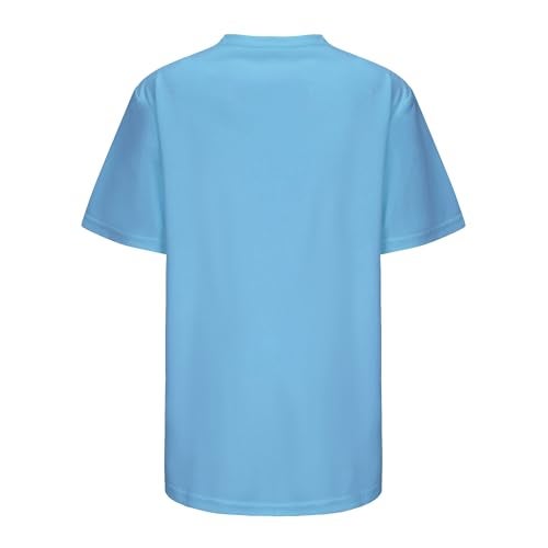 Opna Youth Boys Dri Fit Athletic T Shirts for Boys & Girls Sports Undershirt – Youth & Teen Sizes CAROBLU-L Light Blue - Image 3