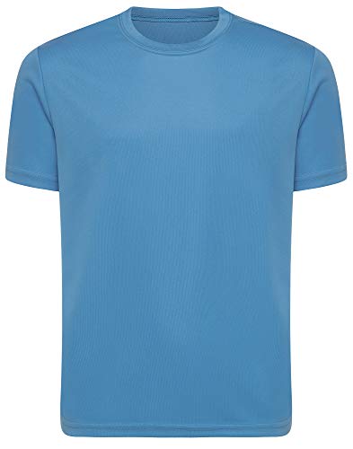 Opna Youth Boys Dri Fit Athletic T Shirts for Boys & Girls Sports Undershirt – Youth & Teen Sizes CAROBLU-L Light Blue - Image 1