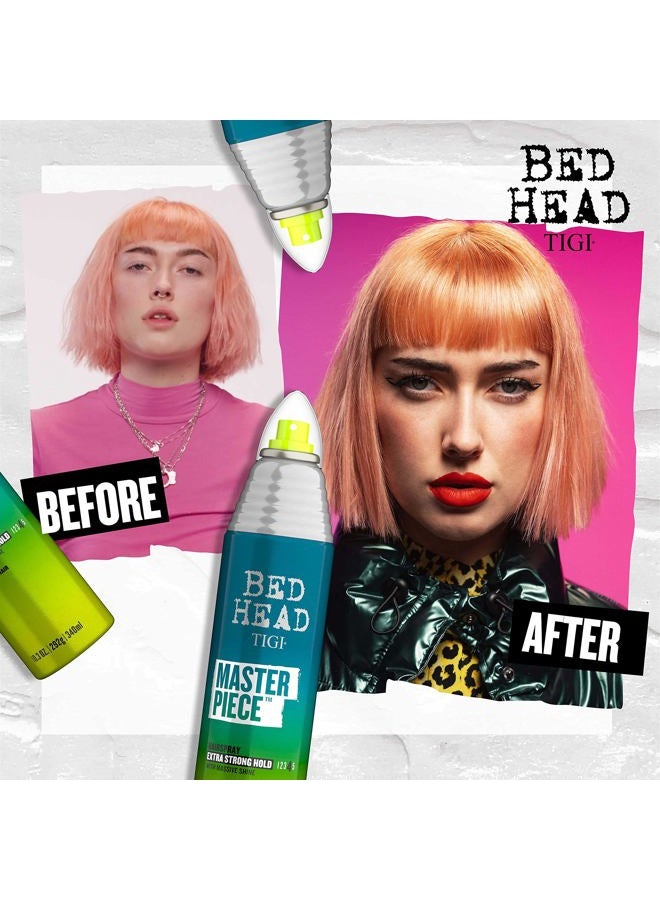 TIGI بيد هيد من تيجي - رذاذ شعر للتحكم في التجاعيد للسفر، تثبيت إضافي، رذاذ عناية بالشعر لامع ولامع بشكل لا يصدق، 2 أونصة، رذاذ شعر صغير - Image 5