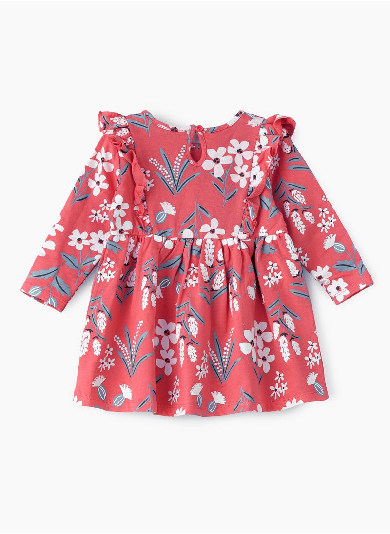 Jelliene Cozy Cuddles: Girls' Cotton Long Sleeve Knit Dress  - Image 2