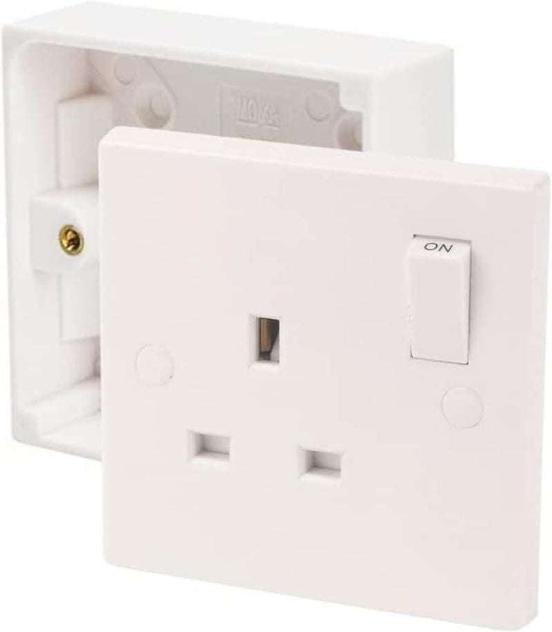 Reliable Electrical 13A Double Switch Socket with Back Box - Image 1