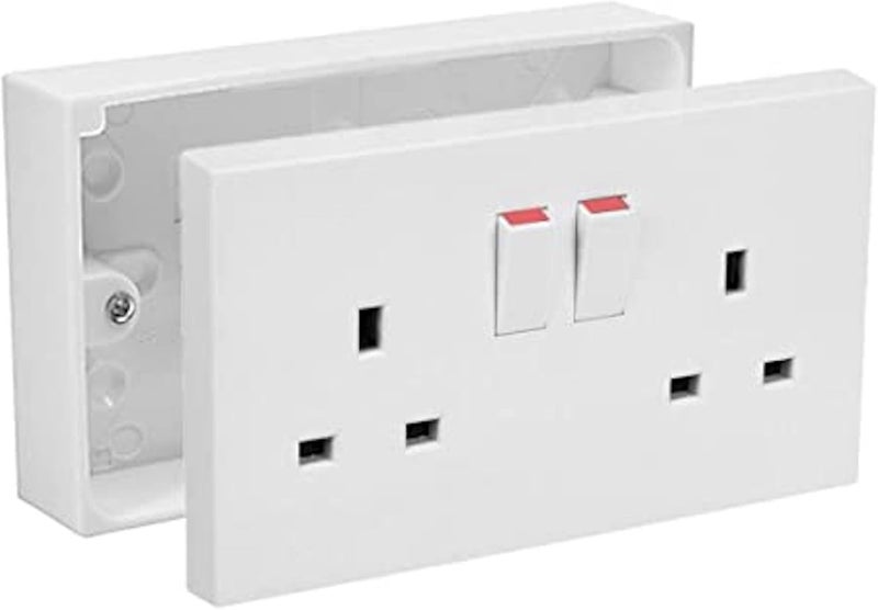 Reliable Electrical 13A Double Switch Socket with Back Box - Image 2