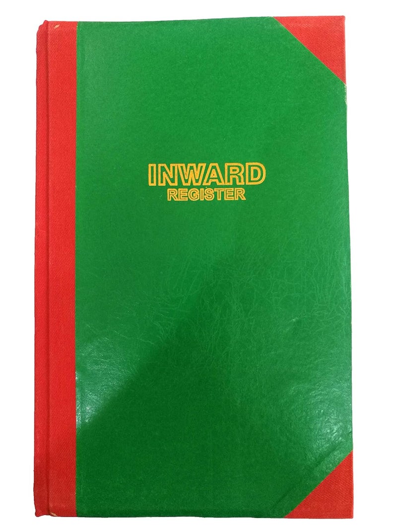 LRS Inward Register - 100 Pages Single(200 Front+Back) - 70 GSM Ledger Paper - Red Half Canvas PVC Binding - Image 1