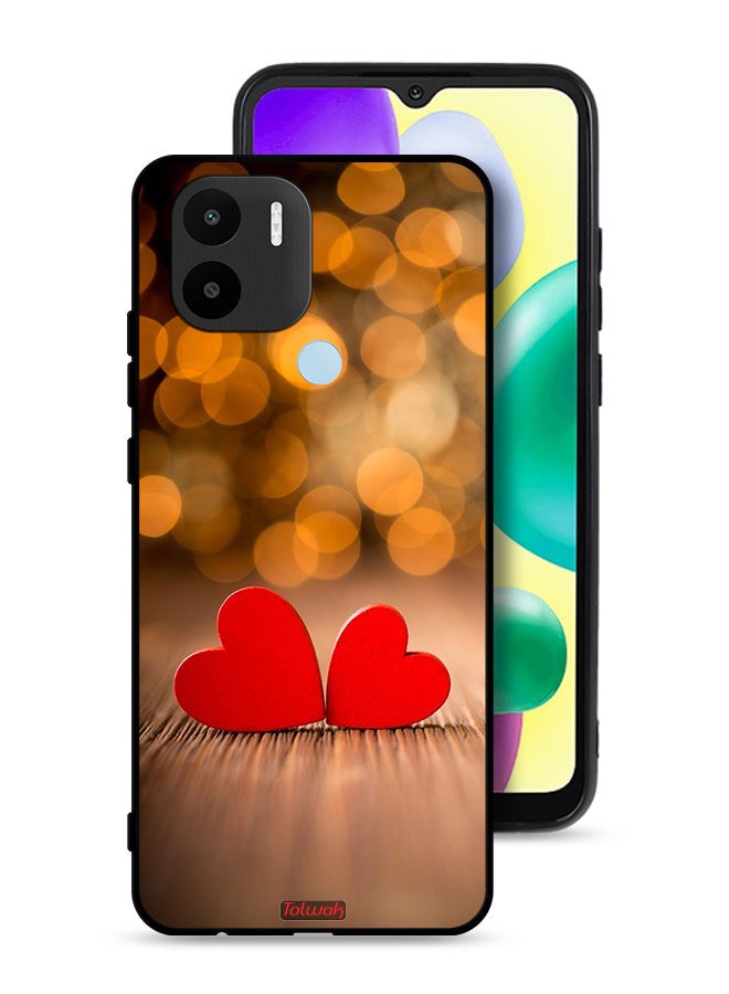 Tolwak Xiaomi Redmi A1 Plus Protective Case Cover Two Beautiful Hearts - Image 1