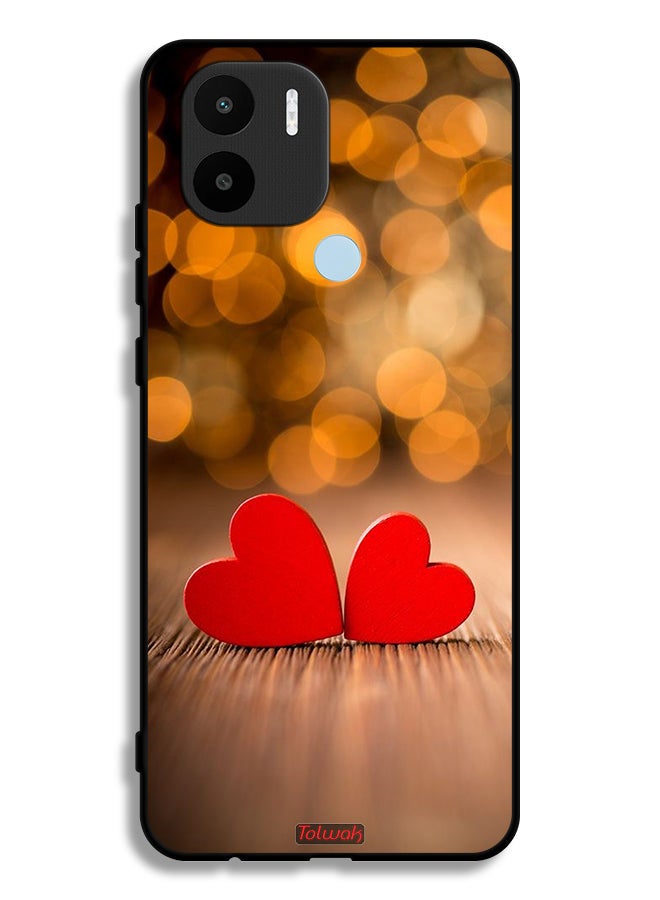 Tolwak Xiaomi Redmi A1 Plus Protective Case Cover Two Beautiful Hearts - Image 2