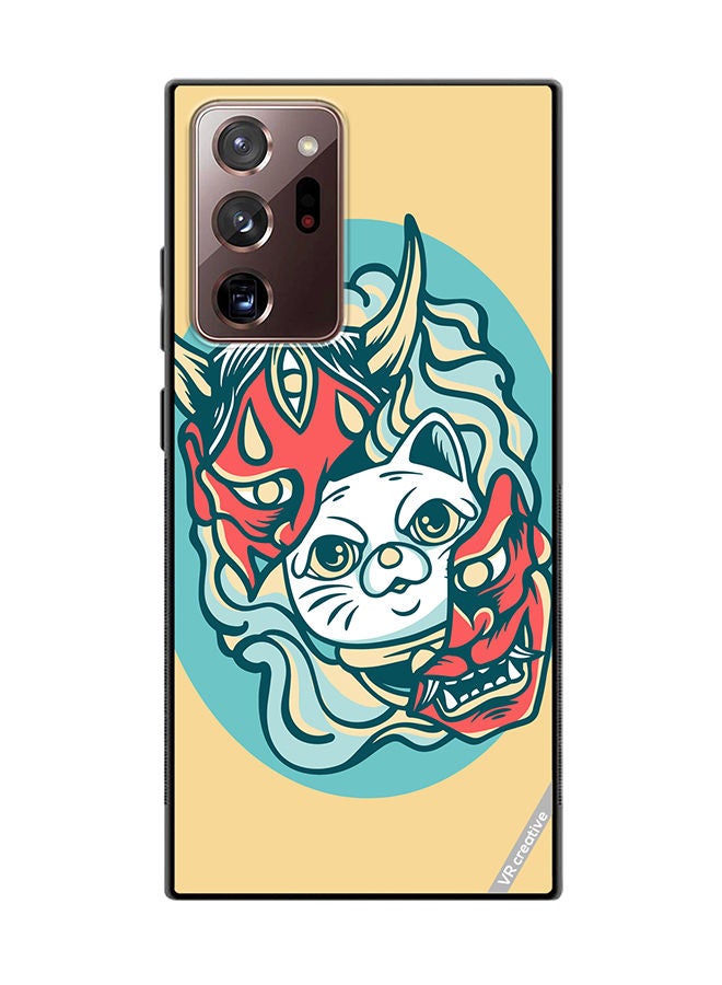 VR CREATIVE Protective Case Cover For Samsung Galaxy Note20 Ultra 5G Cat In Mask Design Multicolour - Image 1