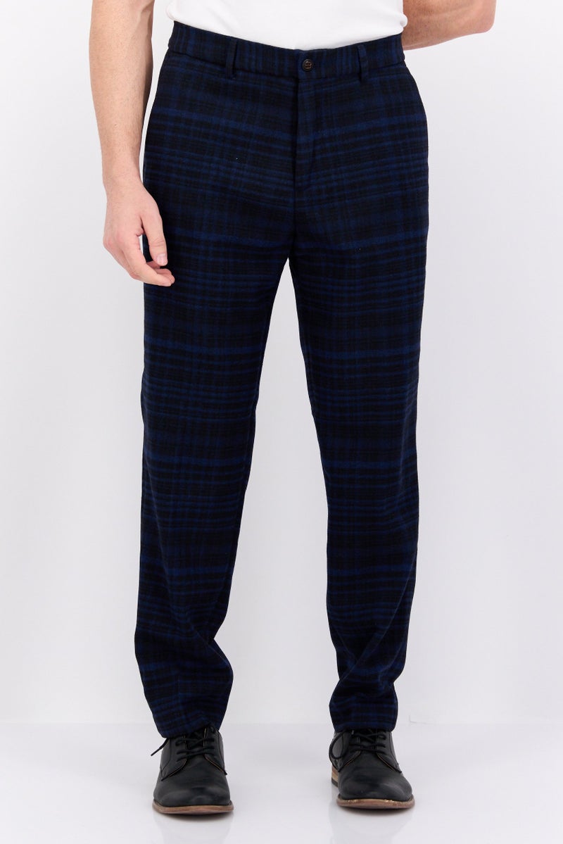 Scotch & Soda سروال تشينو مزخرف للرجال بقصة عادية، كحلي - Image 1