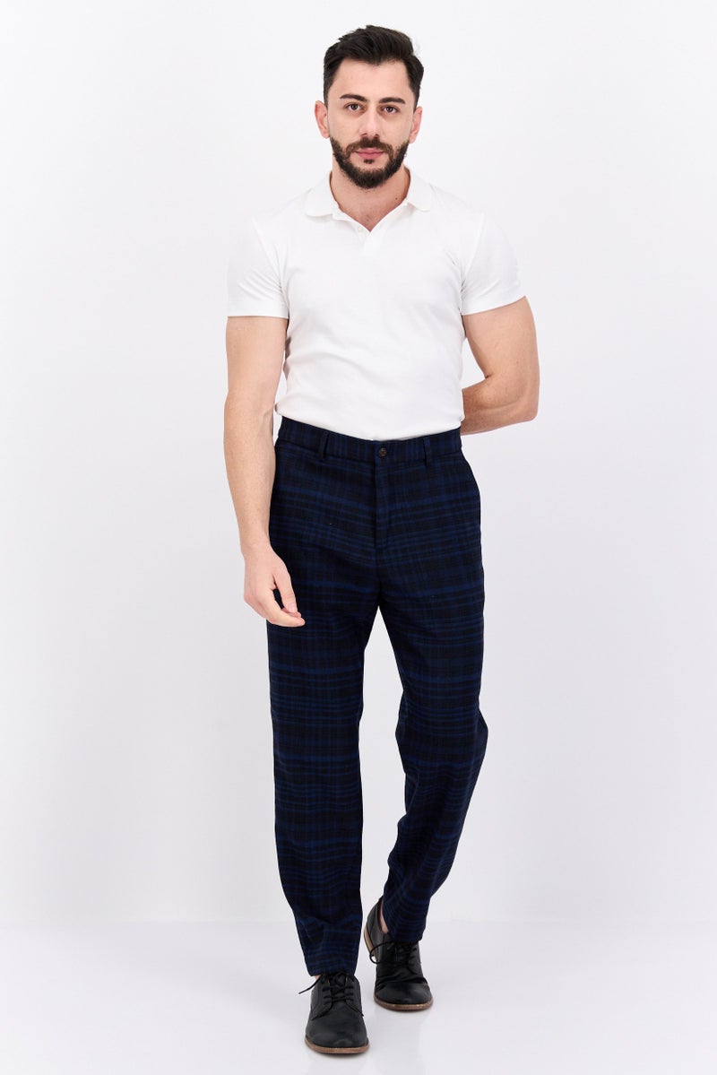 Scotch & Soda سروال تشينو مزخرف للرجال بقصة عادية، كحلي - Image 4