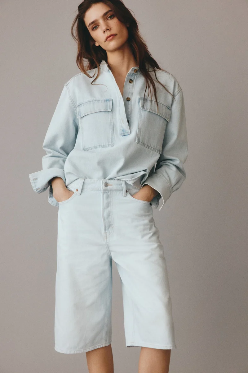 H&M High Knee Denim shorts