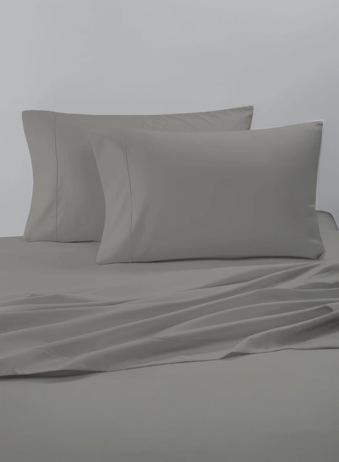 ايست من نون 2-Piece Pillowcase set | Soft 400 TC Sateen Cotton Material |  Dark Grey Color | 2 Pillowcases 50 cm x 100 cmBundle - Image 1