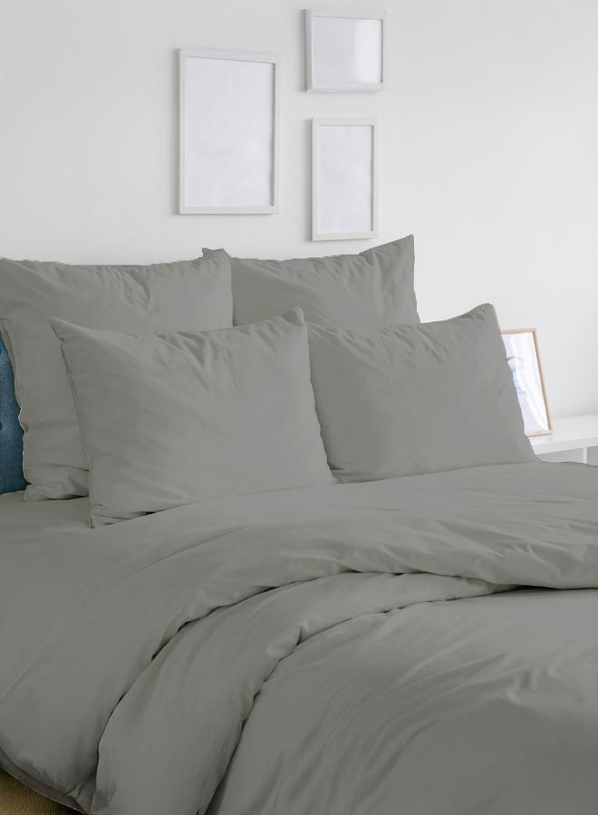 ايست من نون 2-Piece Pillowcase set | Soft 400 TC Sateen Cotton Material |  Dark Grey Color | 2 Pillowcases 50 cm x 100 cmBundle - Image 3