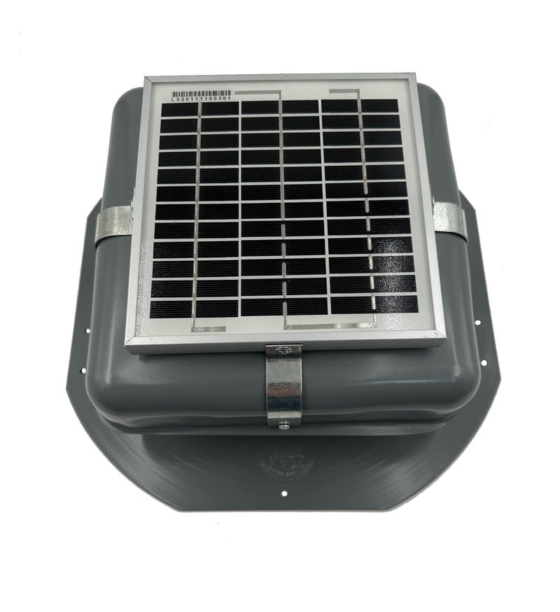 Solar Roof Vent  Solar Attic Fan  Solar RoofBlaster with Gray Vent  Exhaust Ventilation