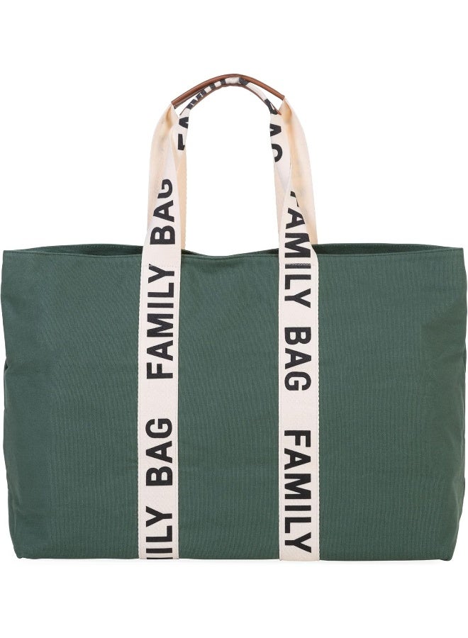 Childhome Family Bag - Large Capacity Changing & Travel Bag with Detachable Pouch - Green - Image 1
