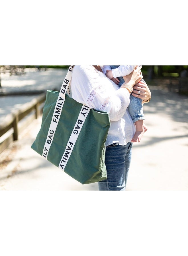 Childhome Family Bag - Large Capacity Changing & Travel Bag with Detachable Pouch - Green - Image 5