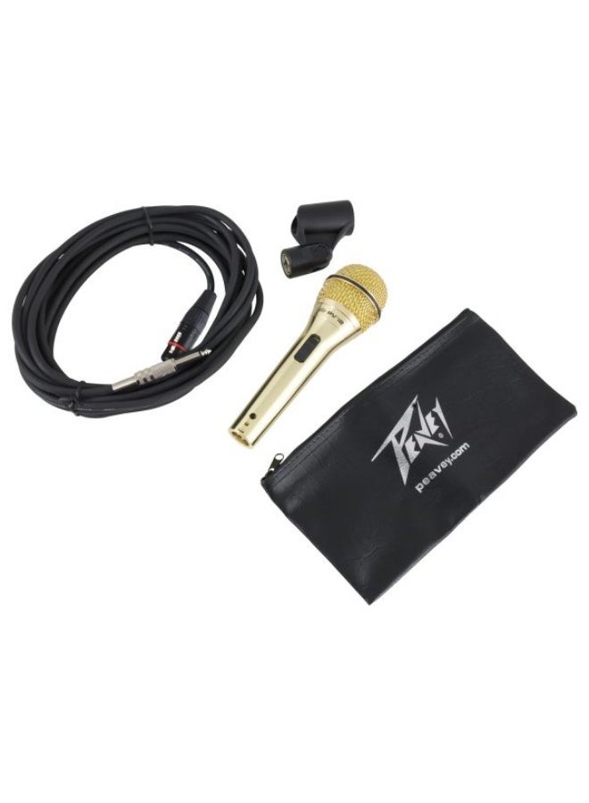 Peavey PV®i2 1/4" Gold Cardioid Unidirectional Dynamic Vocal Microphone with 1/4 inch Cable - Image 1