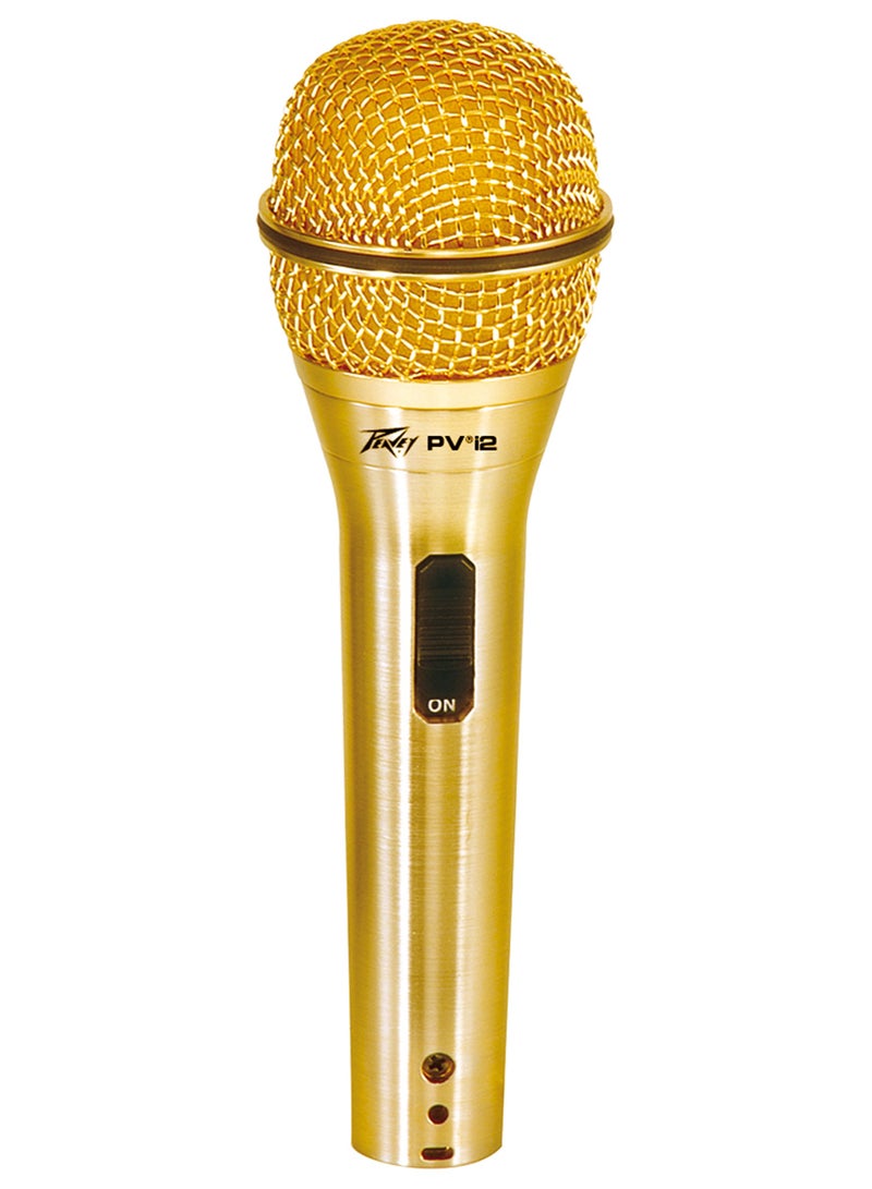 Peavey PV®i2 1/4" Gold Cardioid Unidirectional Dynamic Vocal Microphone with 1/4 inch Cable - Image 2