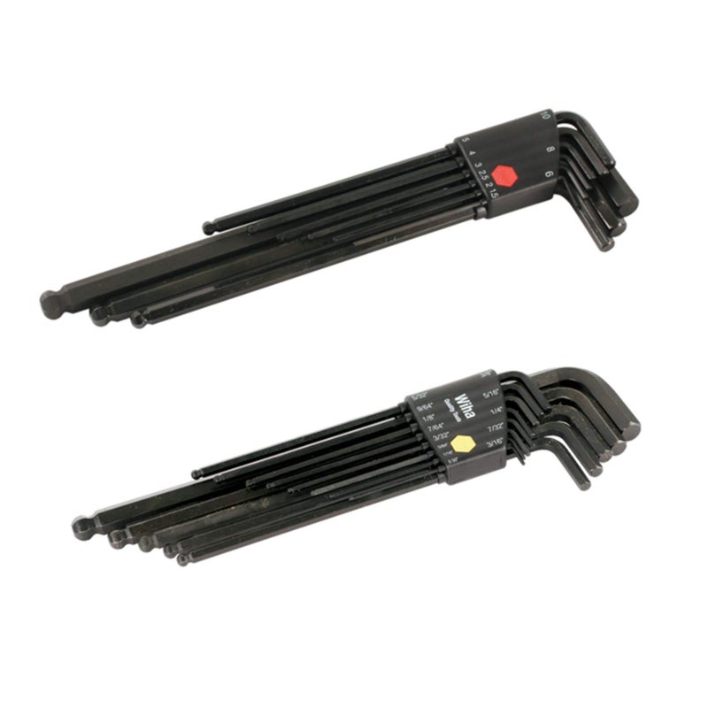 Wiha مجموعة مفاتيح لولبية كروية Wiha 36995، إنش ومتر، 2-عبوة - Image 5