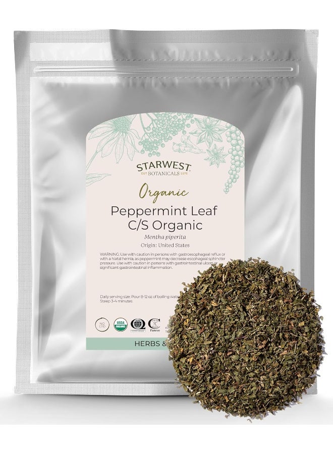 Starwest Botanicals Starwest Botanicals Peppermint Leaf C/S Organic, 1-pound Bag  - Image 1