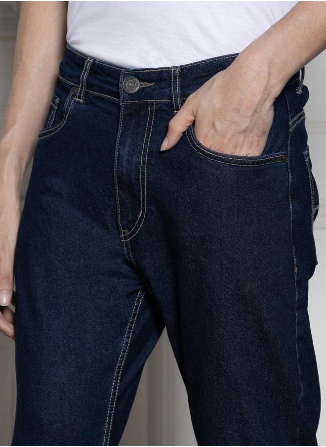 Dennis Lingo - Men’s Slim Fit Dark Blue Jeans – Sleek and Stretchable - Image 1