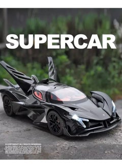 بيوينتي أبولو بروجيكت EVO 1:32 نموذج سيارة سباق سبائك بلون أسود، لعبة سيارة رياضية بمسار سباق.  - Image 2