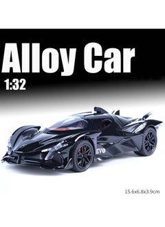 بيوينتي أبولو بروجيكت EVO 1:32 نموذج سيارة سباق سبائك بلون أسود، لعبة سيارة رياضية بمسار سباق.  - Image 1