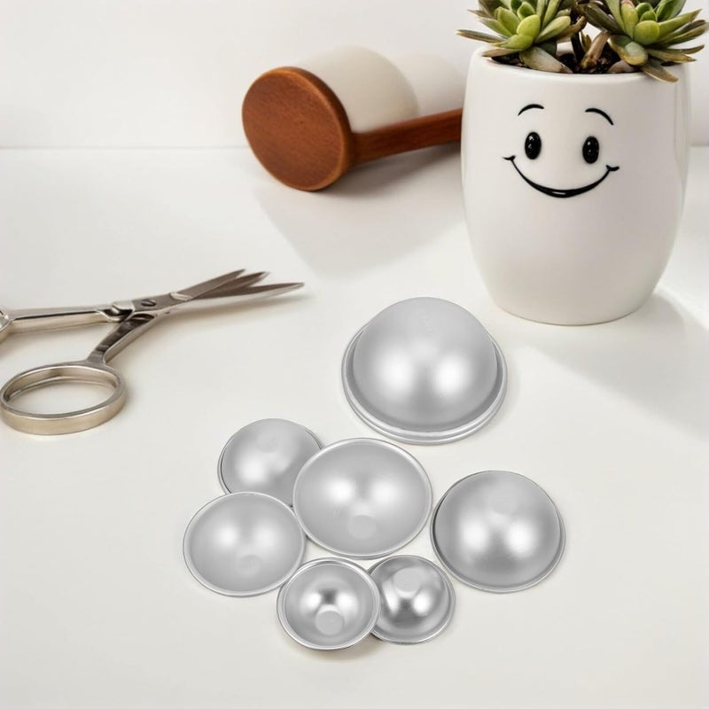 16pcs Multi-use Metal Bath Bomb Molds Sphere Shape Soap Crafting Kit for DIY Bath Salt Balls, Soap Making Supplies for Handmade Spa and Relaxation - Image 4