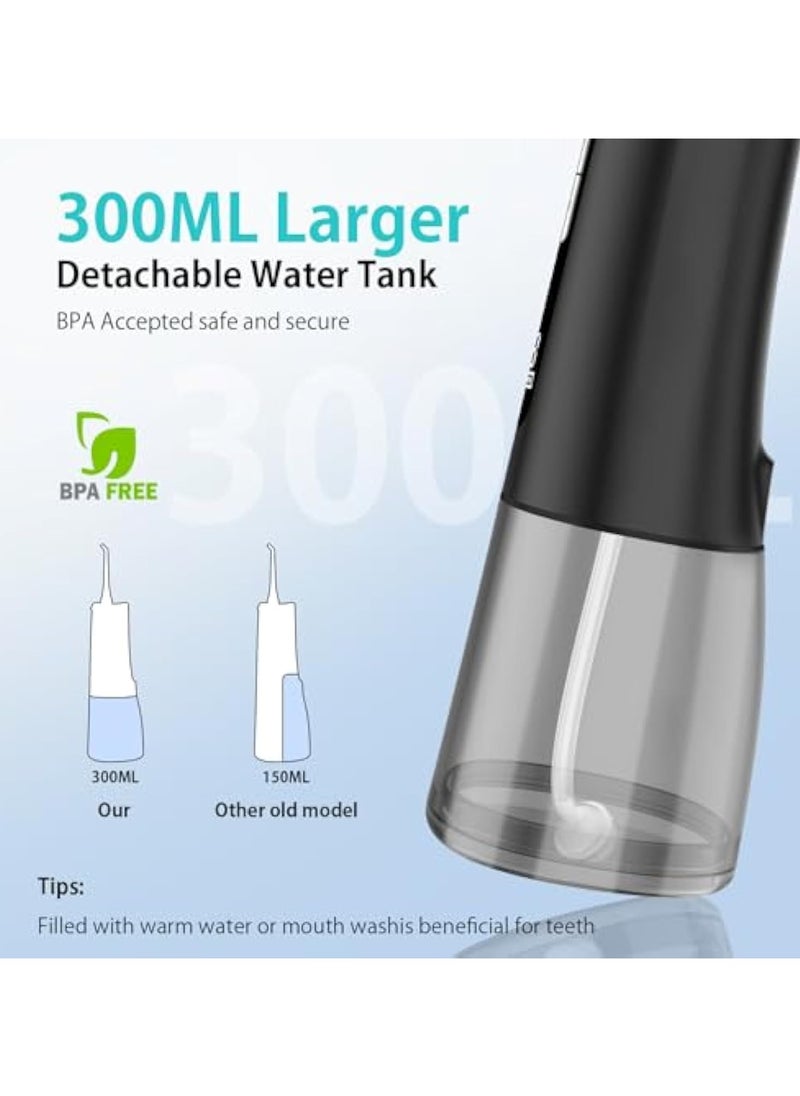 Apexll Cordless Water Flosser – Rechargeable Oral Irrigator with 4 Modes & 9 Intensity Levels, 300ML BPA-Free Tank, Long Battery Life, IPX7 Waterproof, Ideal for Deep Teeth Cleaning  - Image 2