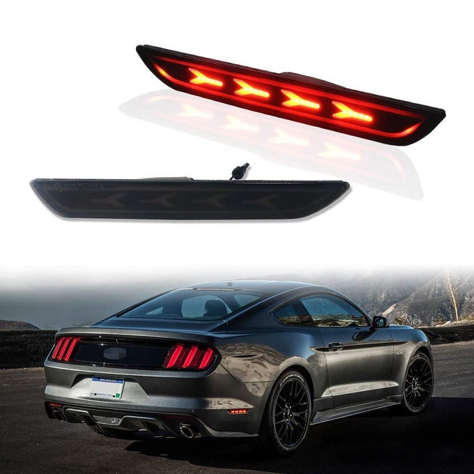 Smoke Lens 48Smd Red Rear Side Maker Led Lights For 20152019 Ford Mustang