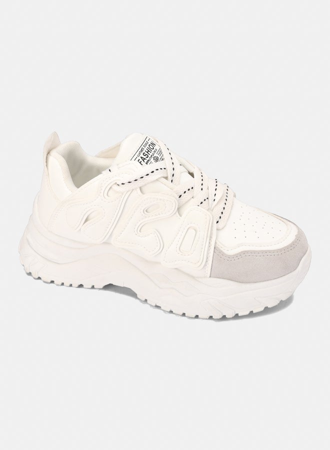 Grinta Women Sneakers - White&Grey - Image 1