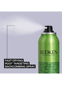 REDKEN Redken Quick Tease 15 Backcombing Finishing Spray, For All Hair Types, Enhances Texture & Volume, Maximum Control, 5.3 Oz  - Image 5
