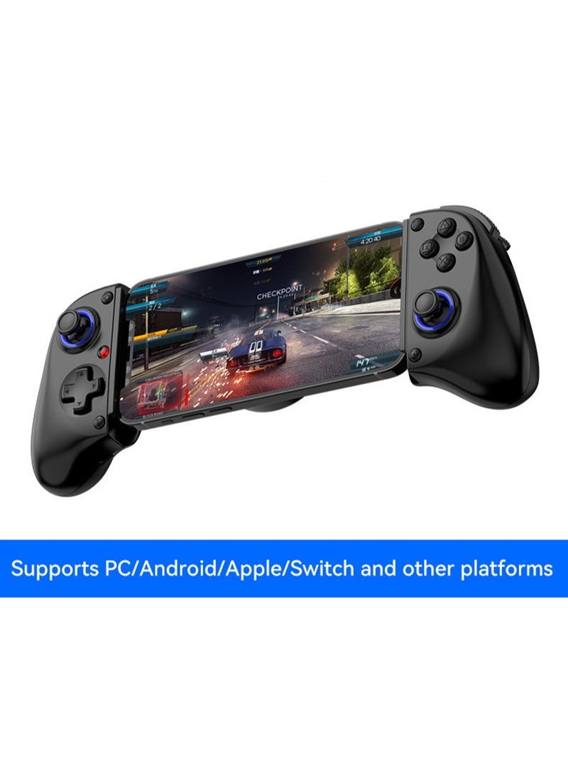 Generic Hardcore Gamer Wireless Gamepad D11 Stretch Bluetooth Gaming Controller Hall Linear Trigger 3D Joystick Dual Motor Vibration Turbo Burst Function Support Android iOS PC Switch Black  - Image 2