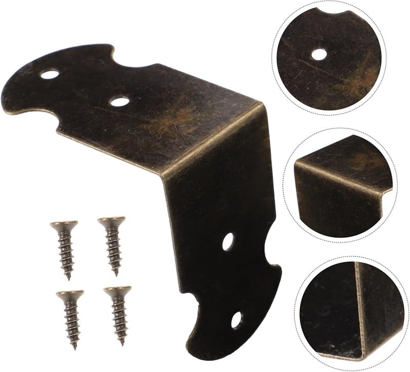 Antique Style Wooden Box Corner Protectors Decorative Edges Metal Furniture Guards Vintage Craft Accessories 20pcs - Image 4