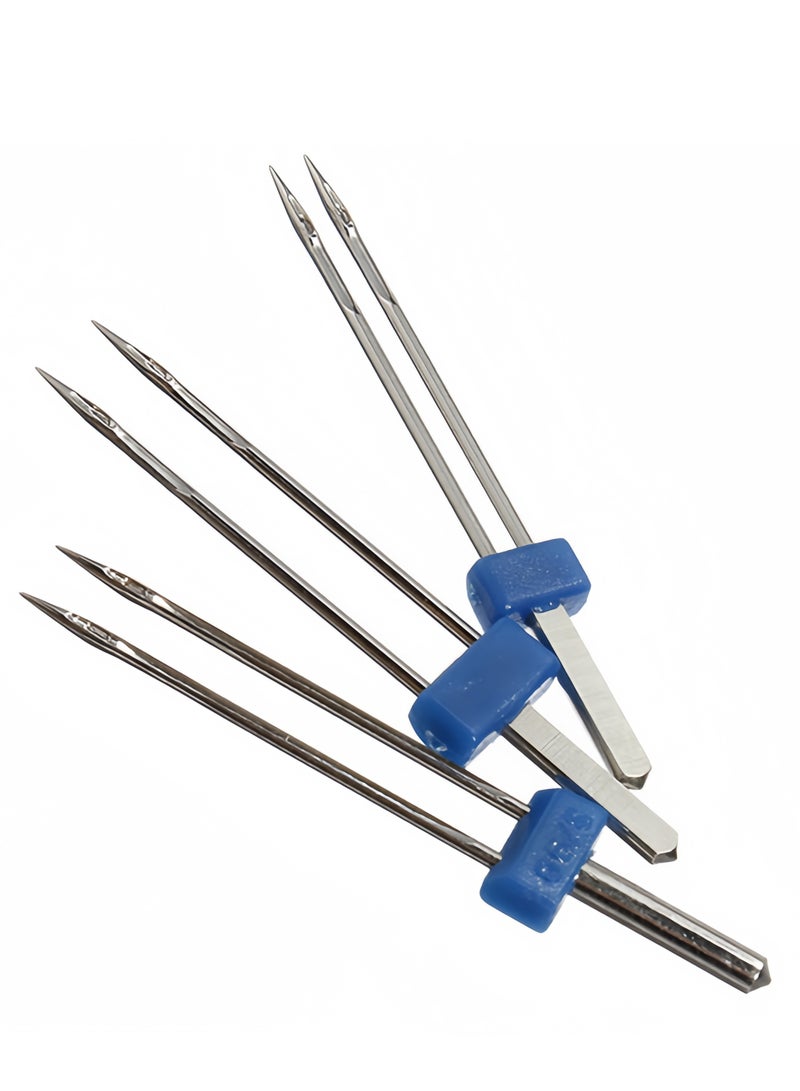 Pack Of 3 Double Twin Needle Pins Sewing Machine Accessories Silver - Image 1