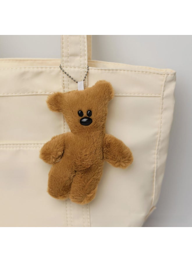 Little Red Book Teddy Bear Mr Bean's Bear Cute Plush Pendant Cartoon Bag Ornaments Keychain Doll-Specifications:Love Necklace Teddy Bear [squeak Bead Chain]] - Image 2