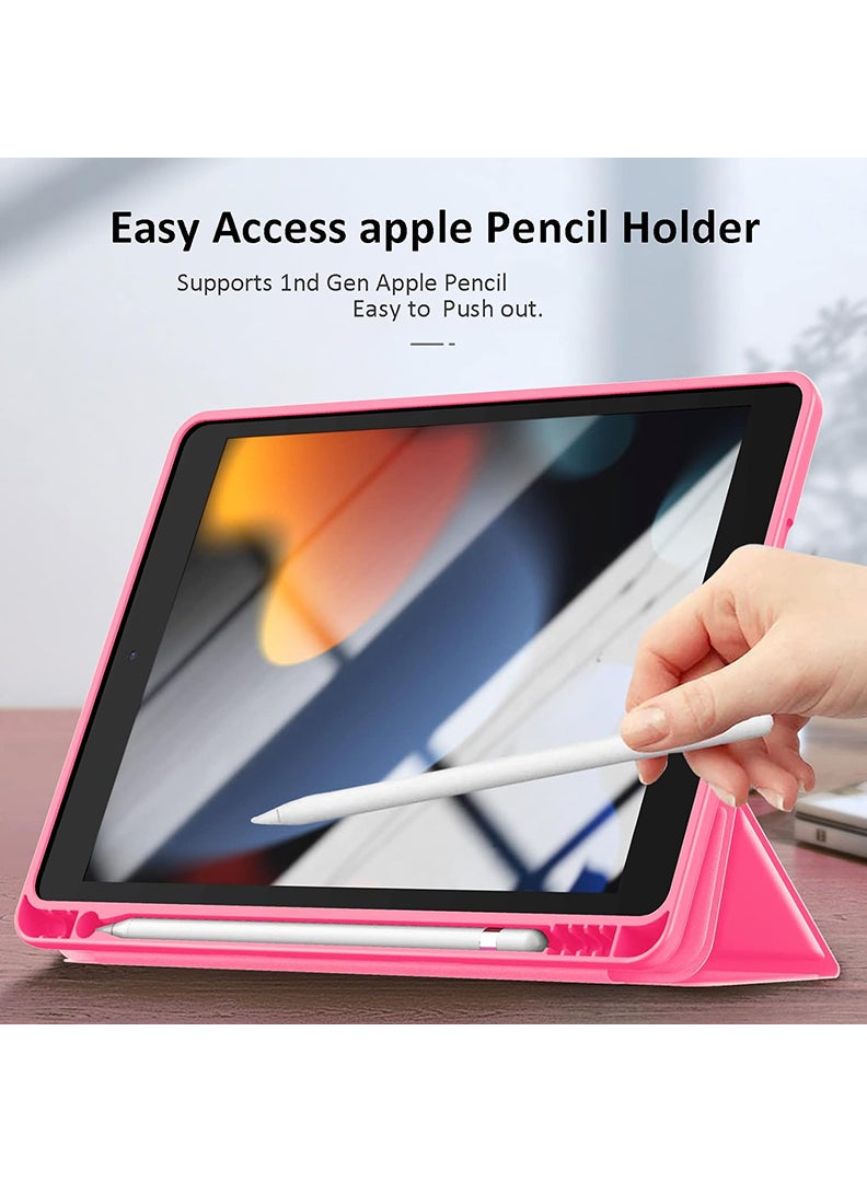 Theodor حافظة حماية ذكية مع حامل قلم لجهاز iPad Air 3 مقاس 10.5 بوصة (الجيل الثالث) 2019، حافظة رفيعة بغطاء خلفي صلب مع حامل قلم - أحمر بطيخ - Image 4