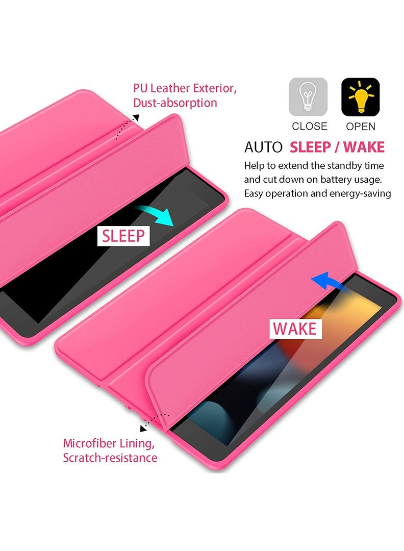Theodor حافظة حماية ذكية مع حامل قلم لجهاز iPad Air 3 مقاس 10.5 بوصة (الجيل الثالث) 2019، حافظة رفيعة بغطاء خلفي صلب مع حامل قلم - أحمر بطيخ - Image 5