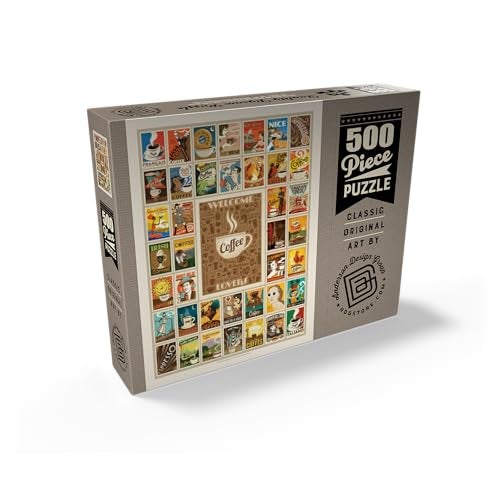 MyPuzzle.com MyPuzzle Coffee Collection MultiImage Print Vintage Poster  Premium 500 Piece Jigsaw Puzzle for Adults - Image 5