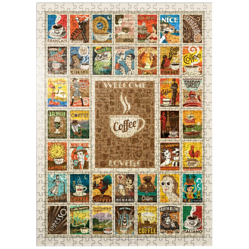 MyPuzzle.com MyPuzzle Coffee Collection MultiImage Print Vintage Poster  Premium 500 Piece Jigsaw Puzzle for Adults - Image 3