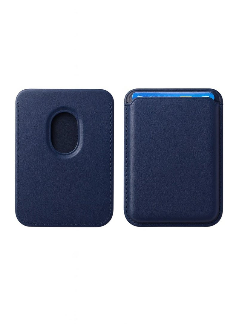 Magnetic Card Holder Wallet for iPhone 13 14 15 16 Series, MagSafe Compatible Phone Case Accessory, Navy Blue - Image 3