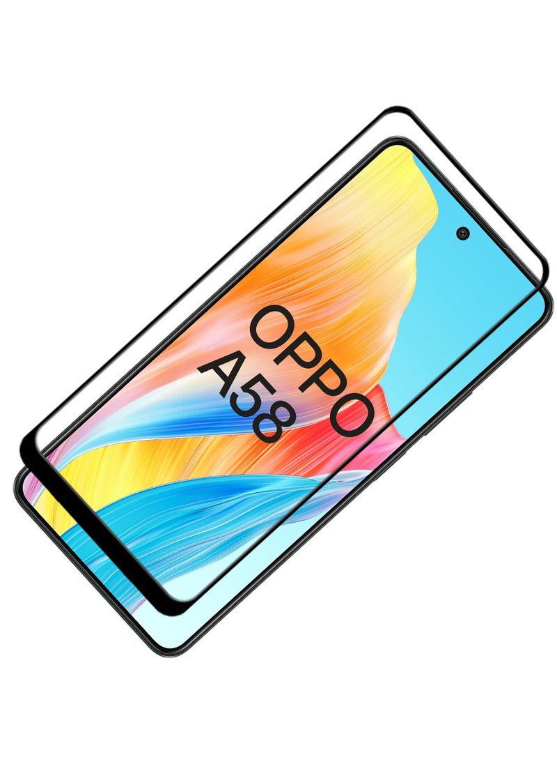 ACLIX Antistatic ESD Dustproof Premium Quality High Definition Tempered Glass Screen Protector Designed For Oppo A58 4G - Image 1