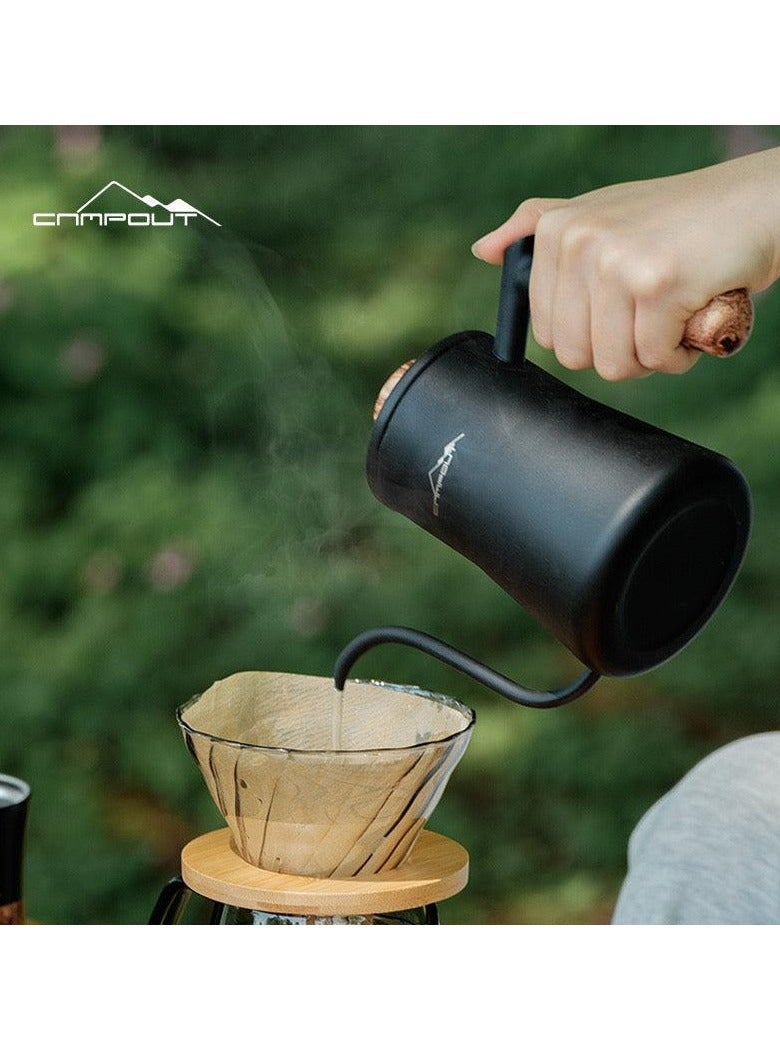 CAMPOUT Campout Pour Over Coffee Maker Set V60 Bag – Portable 5-Piece Drip Coffee Kit with Stainless Steel Kettle, Grinder, Borosilicate Glass, and Cups – Perfect for Travel, Camping, and Home Brewing - Image 3