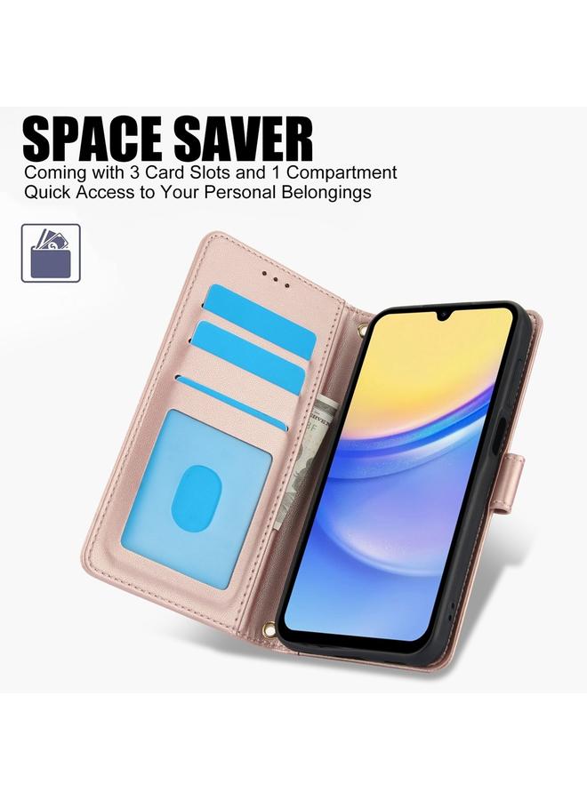 اس-توب جراب لهاتف Samsung Galaxy A32 5G / M32 5G، جراب هاتف جلدي بلون نقي مع فتحات للبطاقات وحبل مزدوج - Image 2